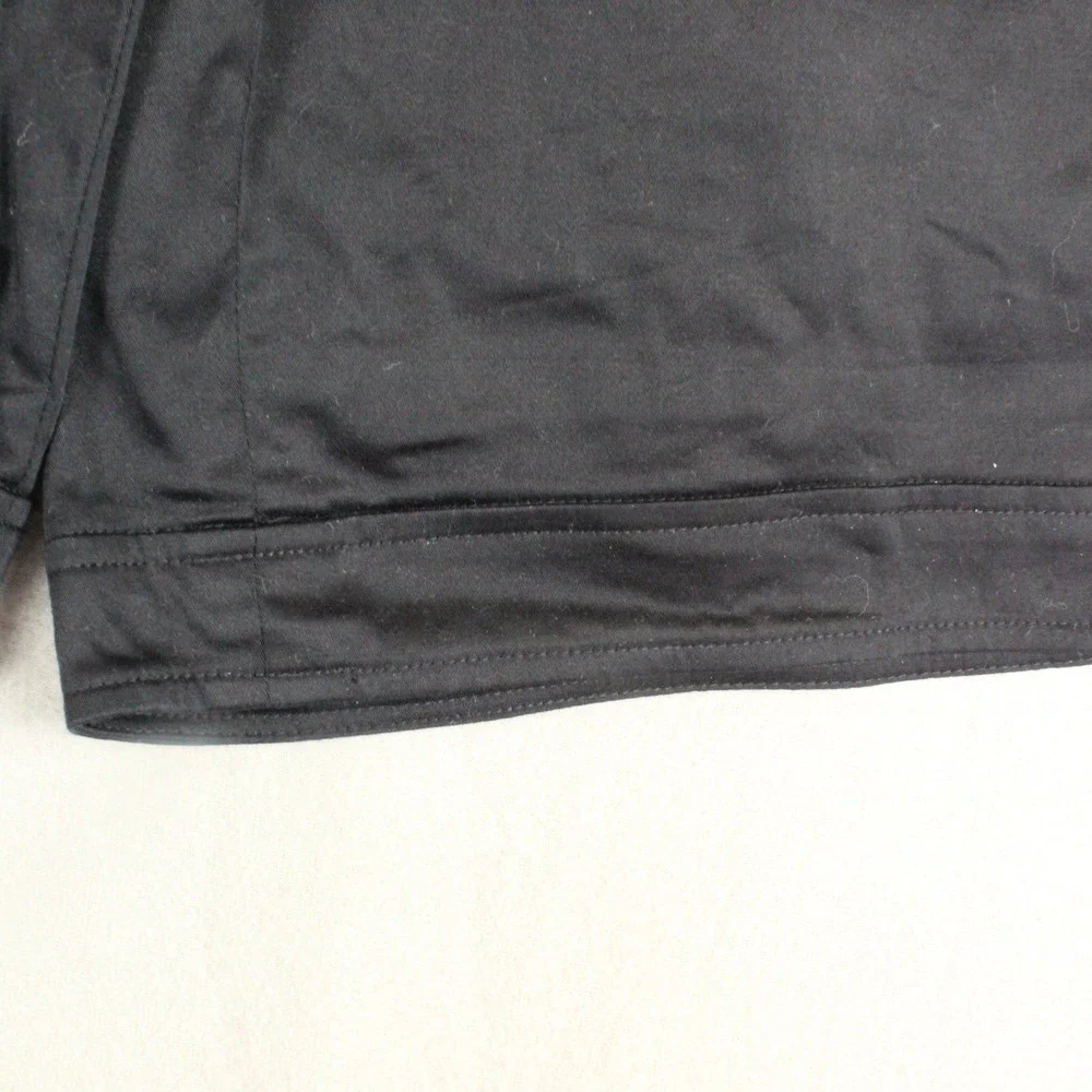 AB Studio Bermuda Shorts Stretch Cotton Button Tab 12 Black Career Casual Summer